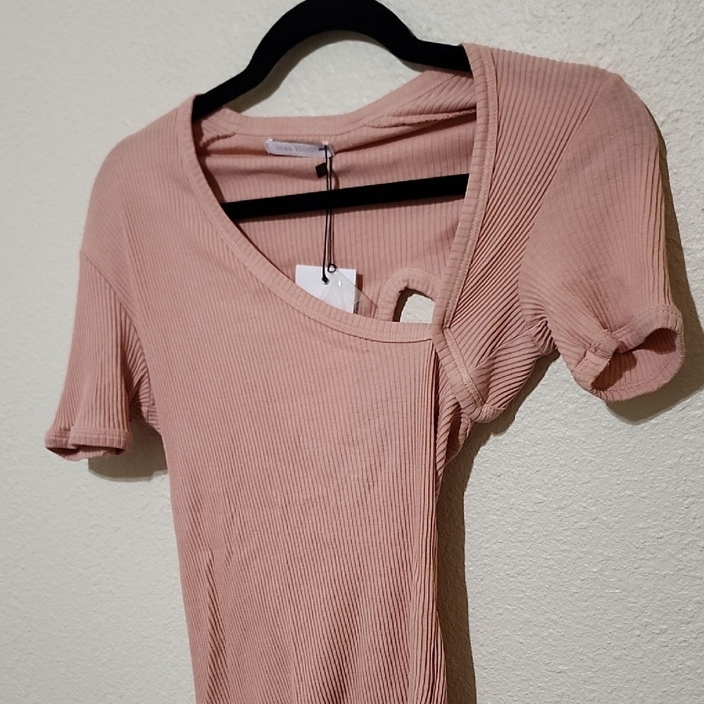 John Elliott Pink Fitted Short Sleeve Tee - Picture 4 of 10